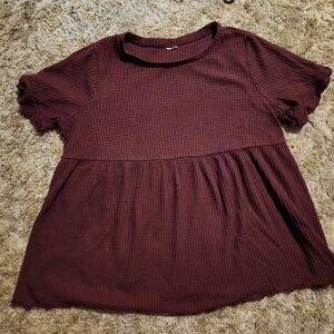 Women's Maternity Burgundy Top